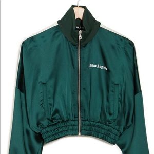 Palm Angels Cropped Satin Jacket